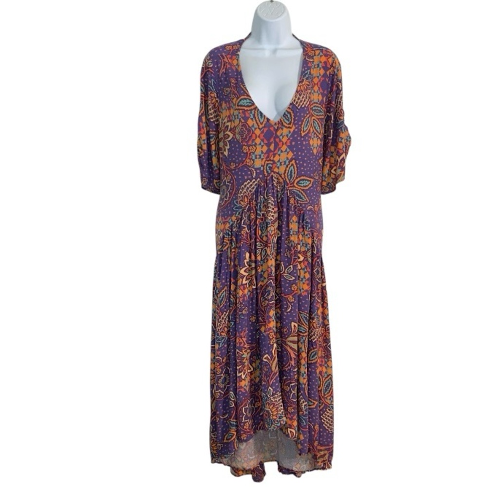 AVENUE Floral Multicolor High Low Dress Sz 20